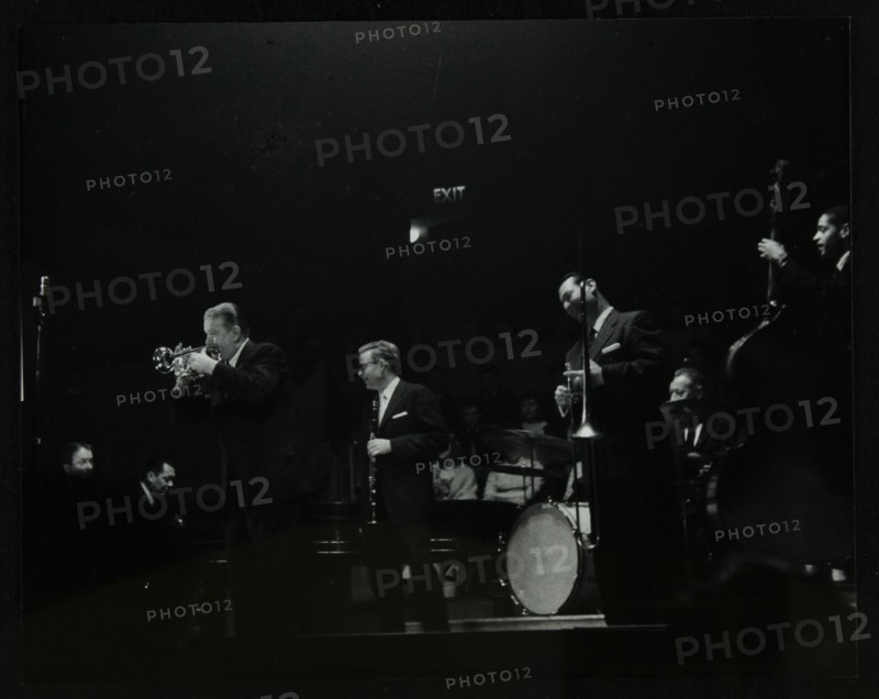 The Eddie Condon All Stars on stage at Colston Hall, Bristol, 1957. Artist: Denis Williams