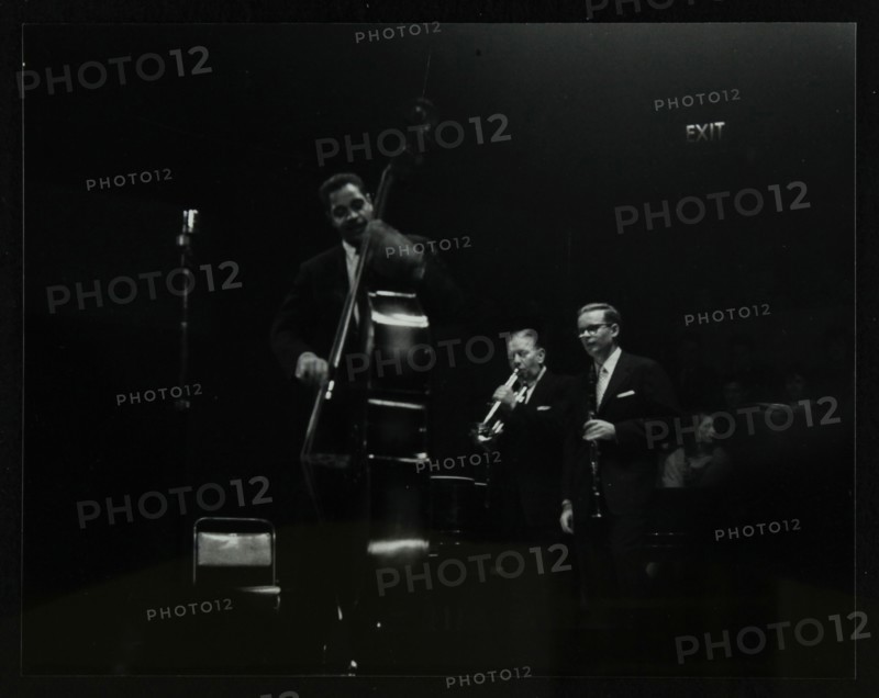 The Eddie Condon All Stars on stage at Colston Hall, Bristol, 1957. Artist: Denis Williams