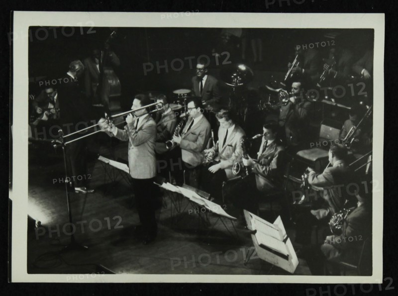 The Stan Kenton Orchestra in concert, 1956. Artist: Denis Williams