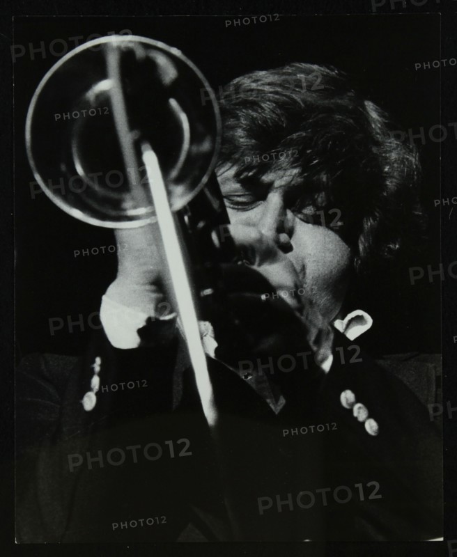 American trumpeter player Bobby Shew playing at the Forum Theatre, Hatfield, Hertfordshire, 1980. Artist: Denis Williams