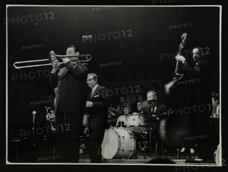 The Eddie Condon All Stars in concert, Colston Hall, Bristol, 1957. Artist: Denis Williams