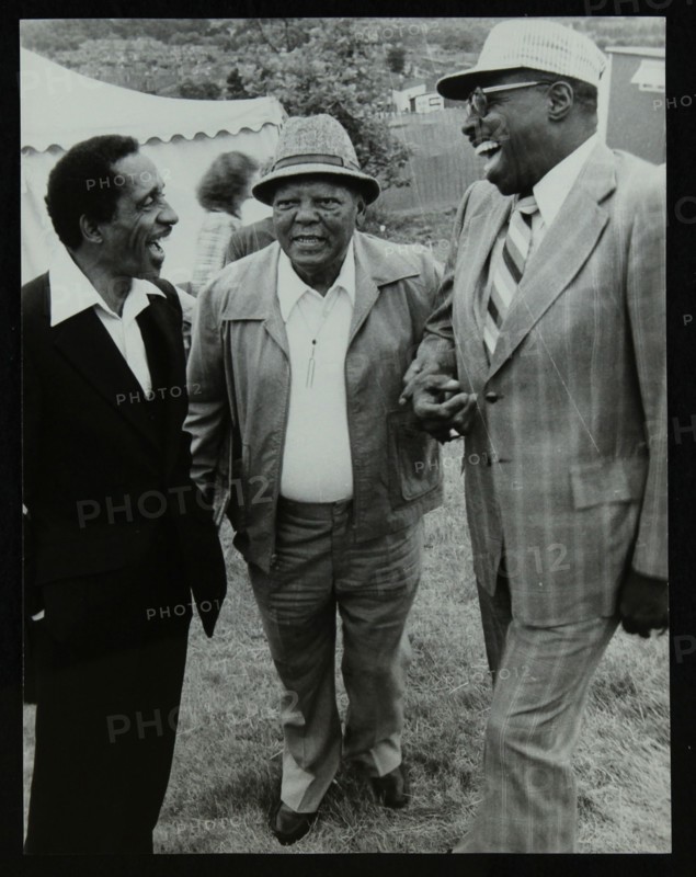 Milt Jackson, Budd Johnson and Major Holley at the Capital Radio Jazz Festival, London, 1979. Artist: Denis Williams