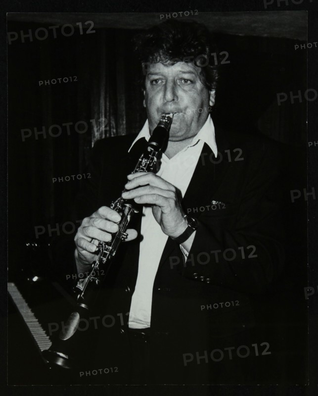 Clarinetist John Denman playing at the Bass Clef, London, 1985. Artist: Denis Williams