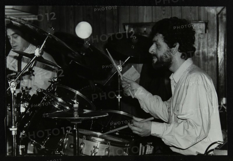 Drummer Simon Morton playing at the Torrington Jazz Club, Finchley, London, 1988. Artist: Denis Williams