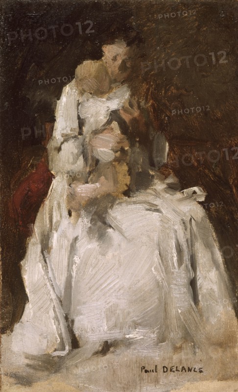 'Mother and child', 1880-1900. Artist: Paul Louis Delance