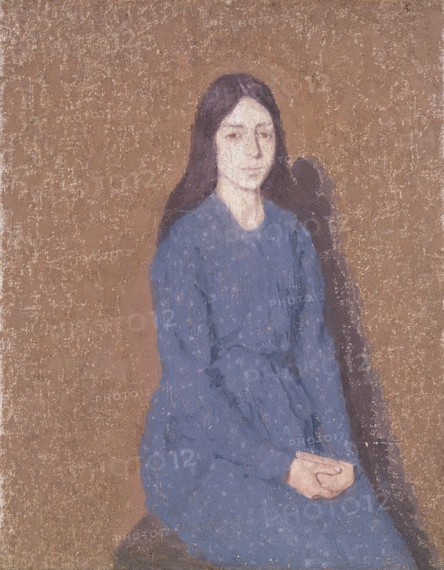 'Girl in a blue dress', 1900-1935. Artist: Gwendolen Mary John