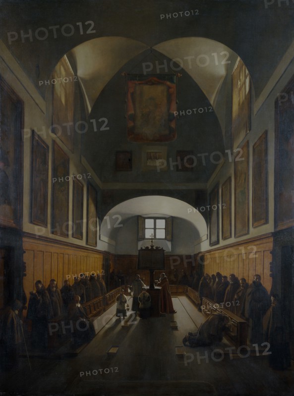 'The choir of the Capuchin Church, Rome', 1817. Artist: Francois-Marius Granet.