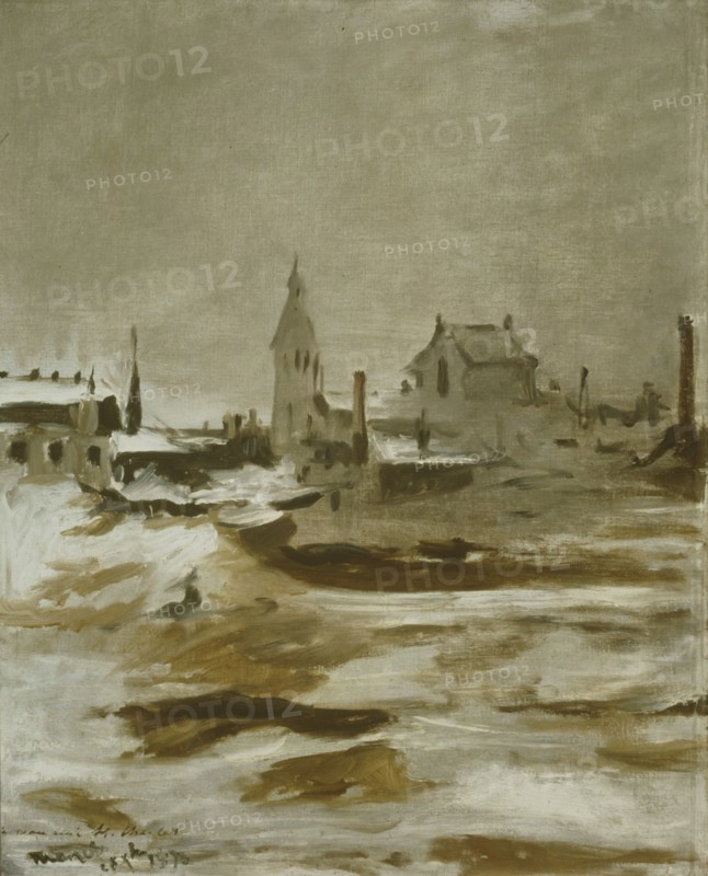 'Effect of snow at Petit-Montrouge', 1870. Artist: Edouard Manet.