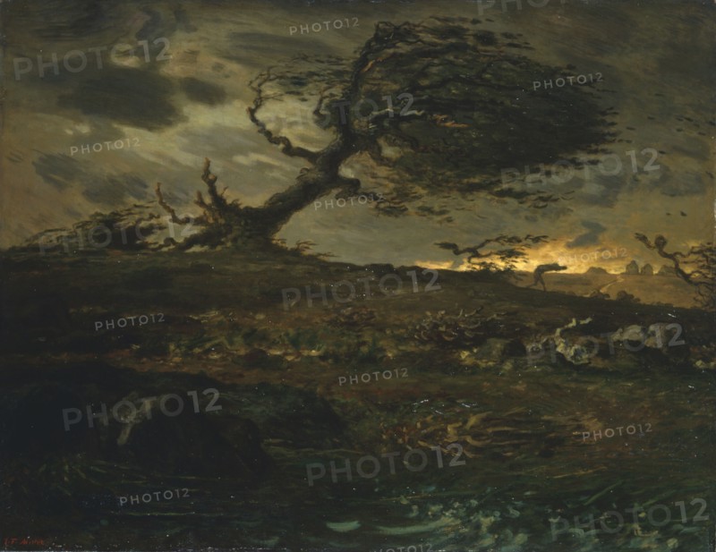'The gust of wind', 1871-3. Artist: Jean Francois Millet.
