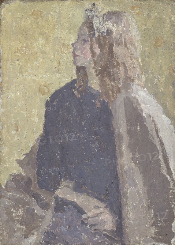 'Girl in profile', 1900-1939. Artist: Gwendolen Mary John