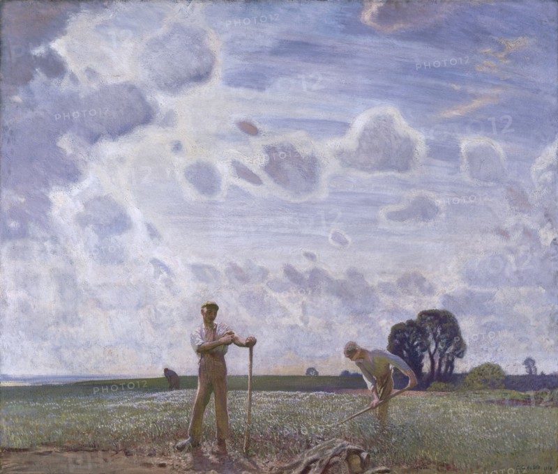 'In the fields in June', 1914. Artist: George Clausen.