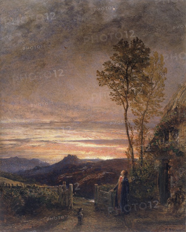 'The rising of the skylark', 1839-1840. Artist: Samuel Palmer.