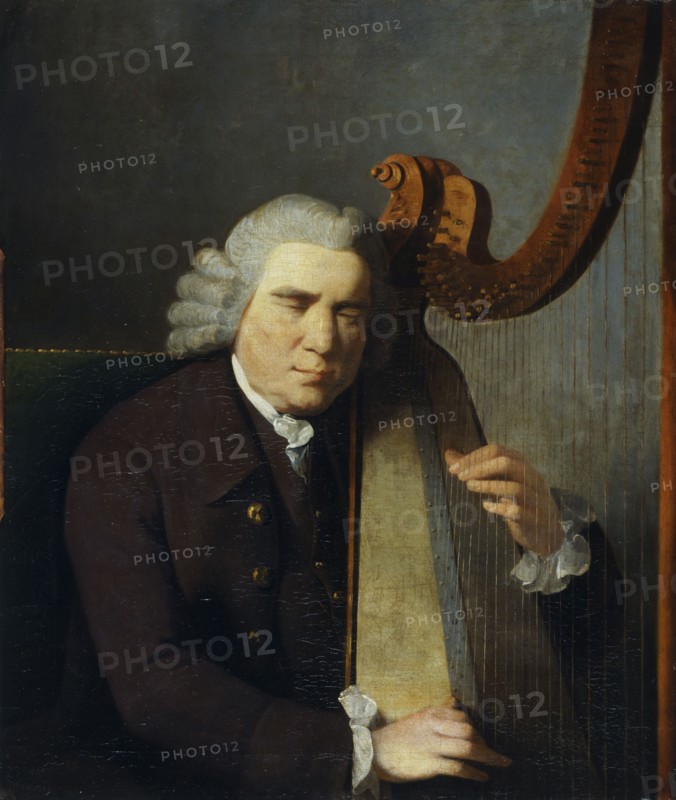 'The Blind Harpist, John Parry', (1710-1782), 1775-91. Artist: William Parry