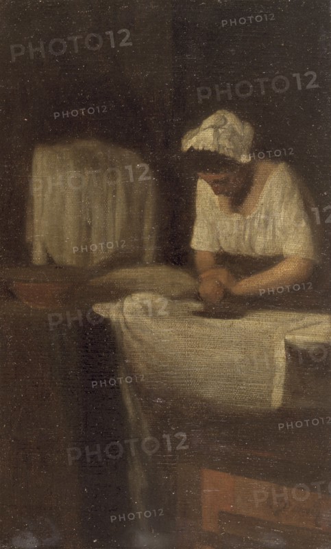 'A woman ironing', (The Laundress), c1850. Artist: Francois Bonvin