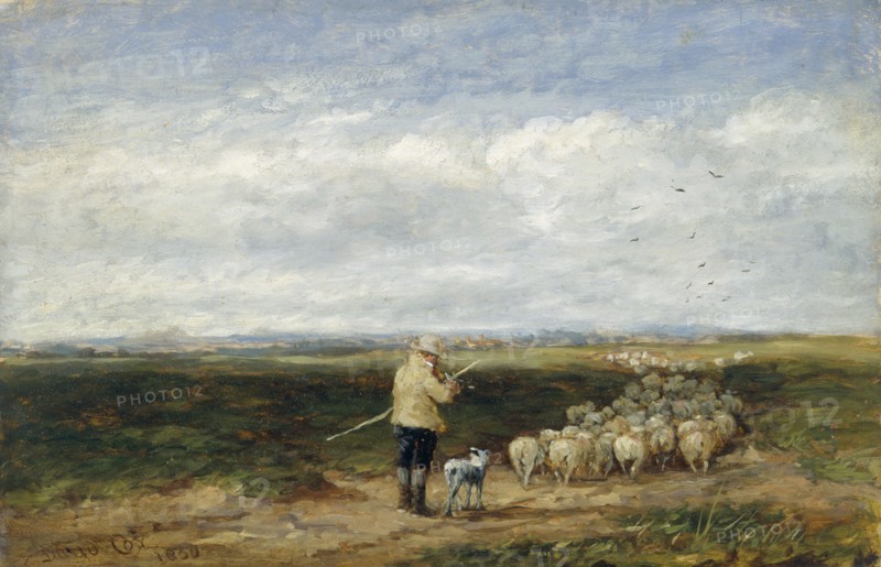 'The shepherd:Return of the flock', 1850. Artist: David Cox the elder.