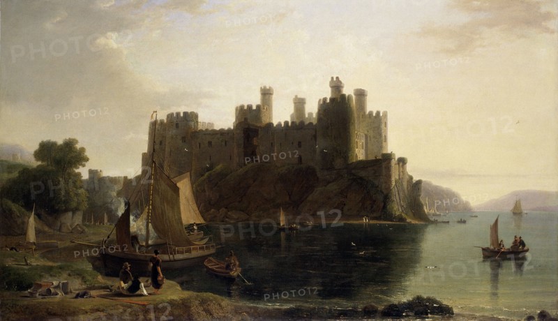'Conway Castle', 1789-1837. Artist: William Daniell.