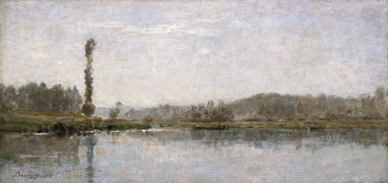 'Morning on the Oise, Auvers', 1837-1878. Artist: Charles Francois Daubigny.
