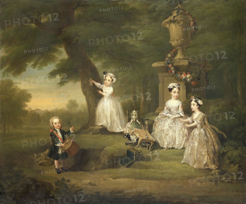 'A children's tea party', 1730. Artist: William Hogarth.