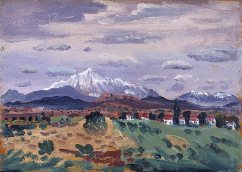 'Canigou in snow', 1908-1914. Artist: James Dickson Innes