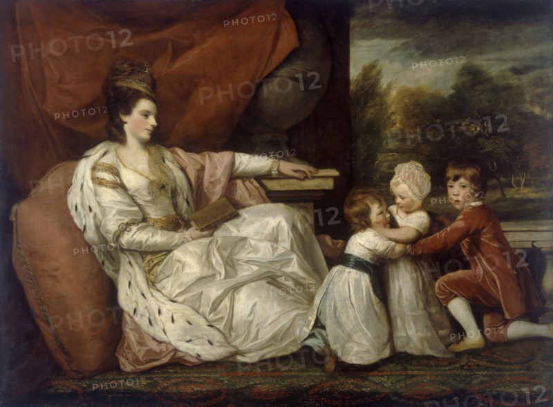 'Lady Charlotte Williams-Wynn and her three eldest children', 1778. Artist: Lady Charlotte Williams-Wynn