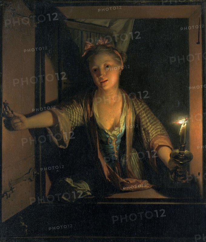 'A girl at the window', 1663-1700. Artist: Godfried Schalcken.