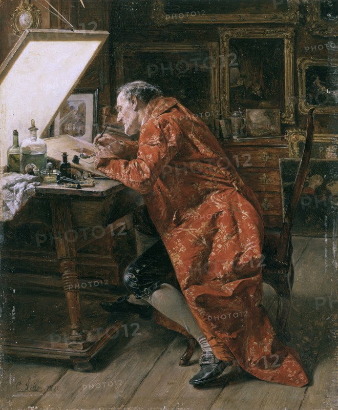 'The etcher', 1892. Artist: Carl Wilhelm Anton Seiler