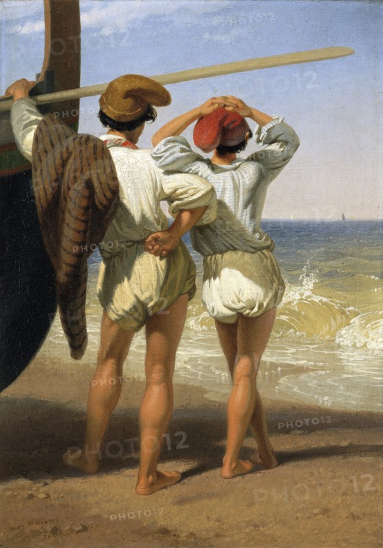 'Fisher boys', 1820-1885. Artist: Penry Williams.