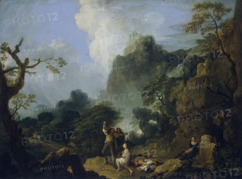 'Landscape with Banditti: the murder', 1723-1782. Artist: Richard Wilson.