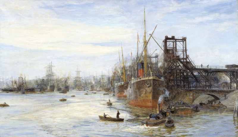 'Barry Docks', 1871-1931. Artist: William Lionel Wyllie.