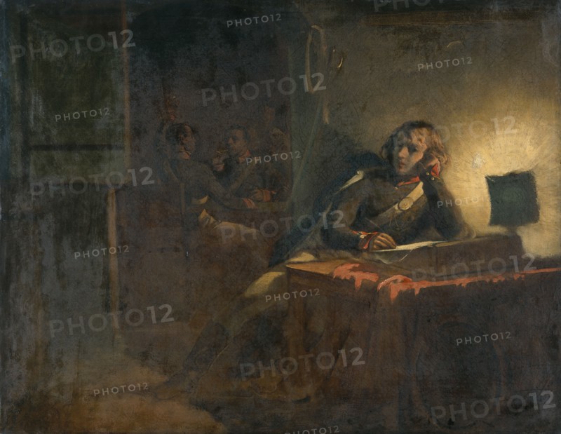 'Interior with British Army Officers', 1835-1882. Artist: Thomas Jones Barker.