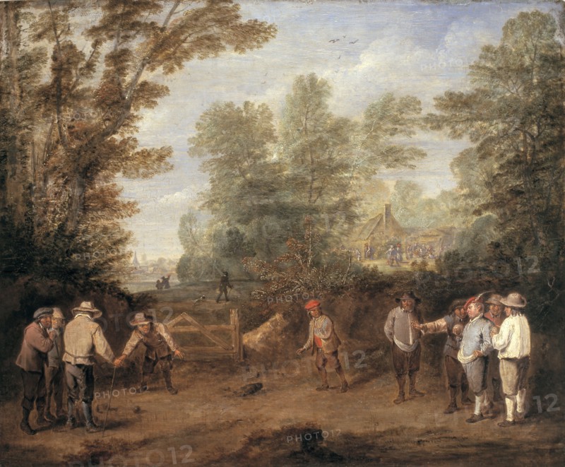 'A game of bowls', 1705-1734. Artist: Pieter Angillis