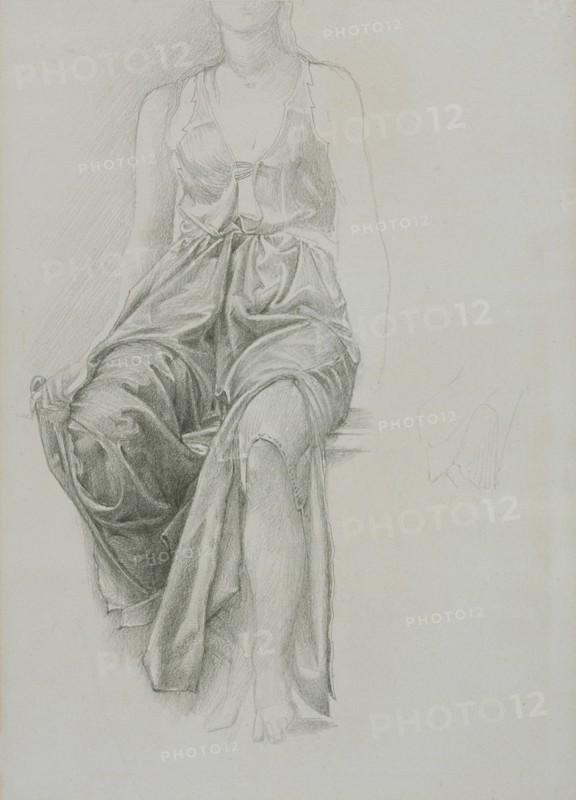 'Drapery study for 'King Cophetua and the beggar maid', c1883. Artist: Edward Burnes-Jones.