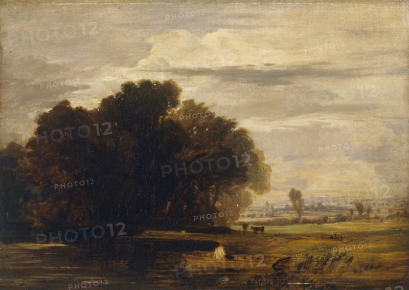 'Dedham Ferry', 1808-1847. Artist: William Collins.