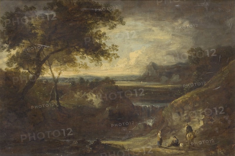 'Landscape with figures', 1796-1838. Artist: Benjamin Barker