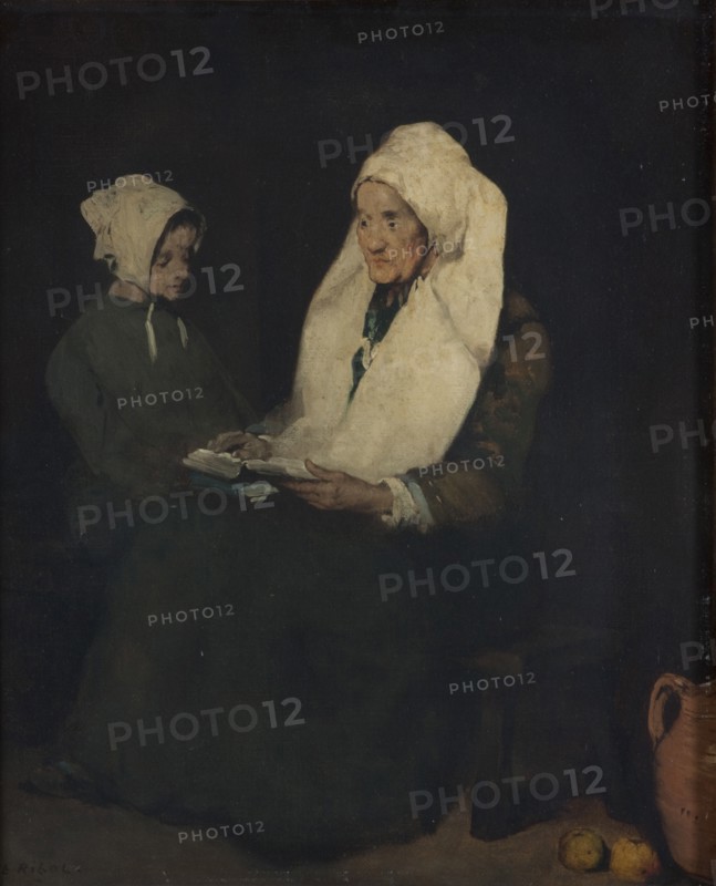 'The admonition', 1823-1892. Artist: Theodule Ribot.