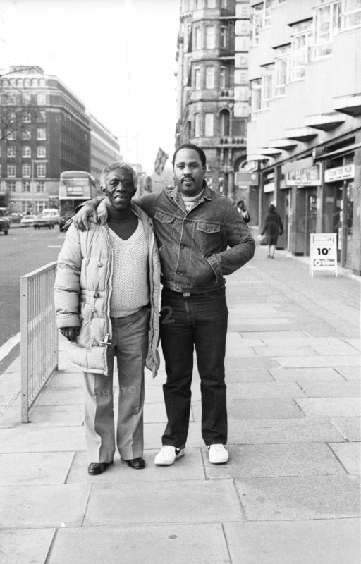 Art Blakey and Charles Famborough,  London, 1983.   Artist: Brian O'Connor.