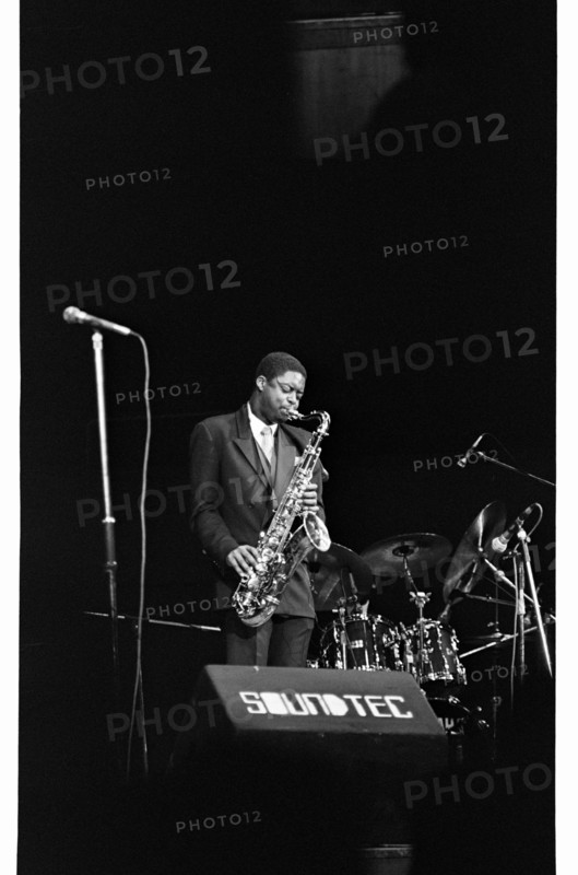 Courtney Pine, Fairfield Halls, Croydon, 1987.   Artist: Brian O'Connor.