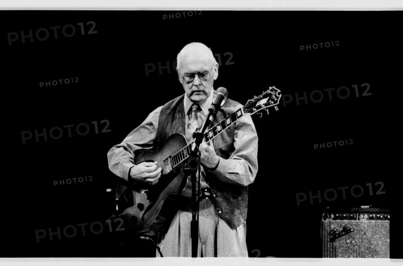 Jim Hall, Brecon Jazz Festival, Powys, Wales, August 2000. Artist: Brian O'Connor.