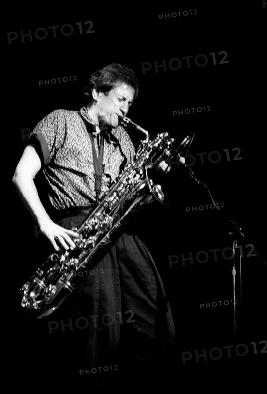Ronnie Cuber, Royal Festival Hall, London, July 1988. Artist: Brian O'Connor.
