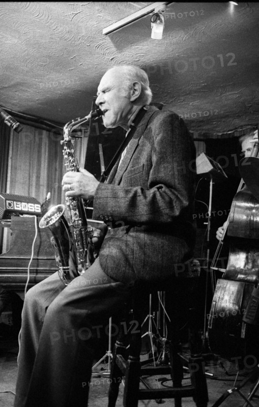 Herb Geller, Bass Clef, London, April 1990. Artist: Brian O'Connor.