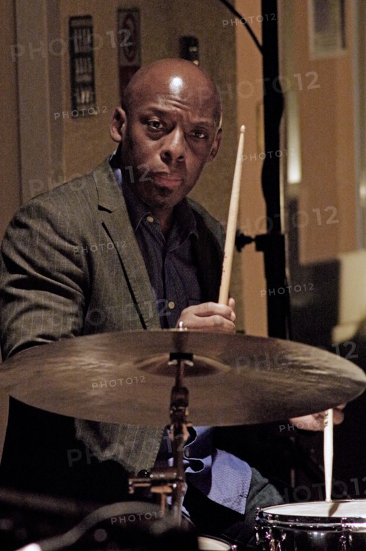 E.J. Strickland, Watermill Jazz Club, Dorking, Surrey, Nov 2015. Artist: Brian O'Connor.
