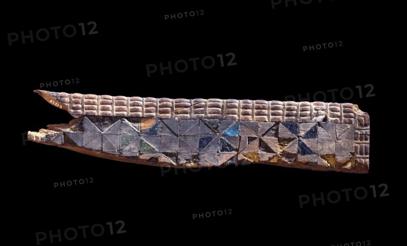 Fragment of furniture carved from softwood, c2800 BC. Artist: Unknown.