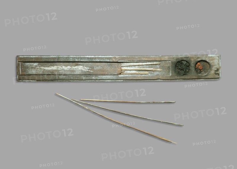 Pen case or scribal palette with reed pens, Middle Kingdom (c1975 BC-c1640 BC). Artist: Unknown.