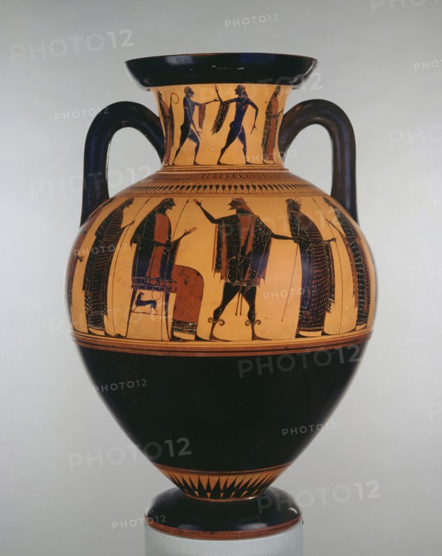 Attic black-figure neck amphora, c540 BC. Artist: The Affecter.