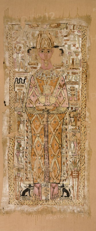 Shroud of Nespawtytawy, inscribed in hieroglyphs, 2nd century. Artist: Unknown.