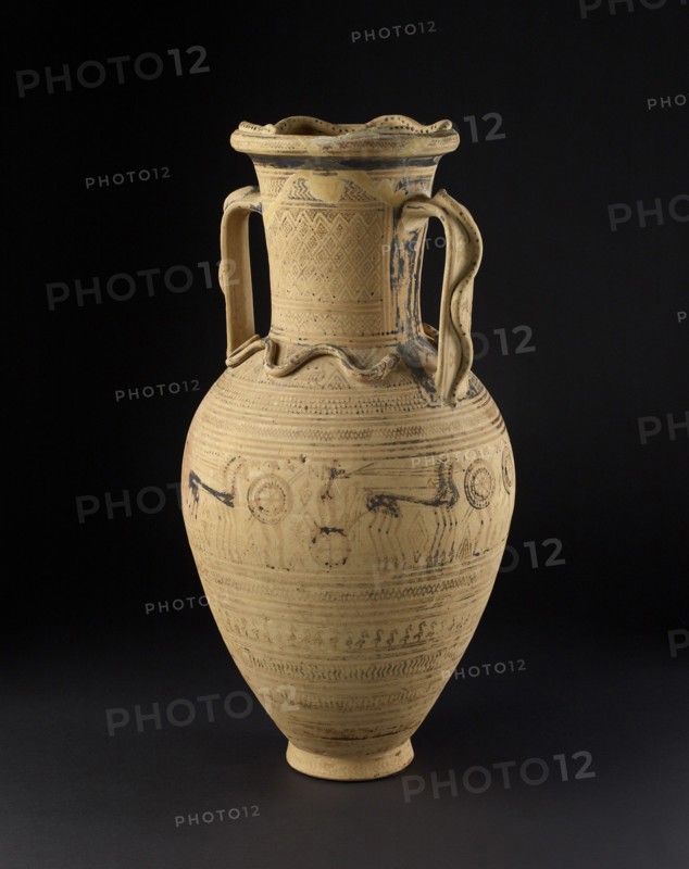 Geometric Attic neck-amphora, 8th-7th century BC. Artist: Tapestry Workshop.