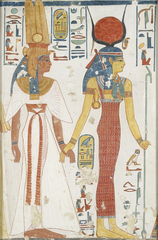 Copy of wall painting from the Queen's tomb 66 of Nefertari, Thebes, 20th century. Artist: Anna (Nina) Macpherson Davies.