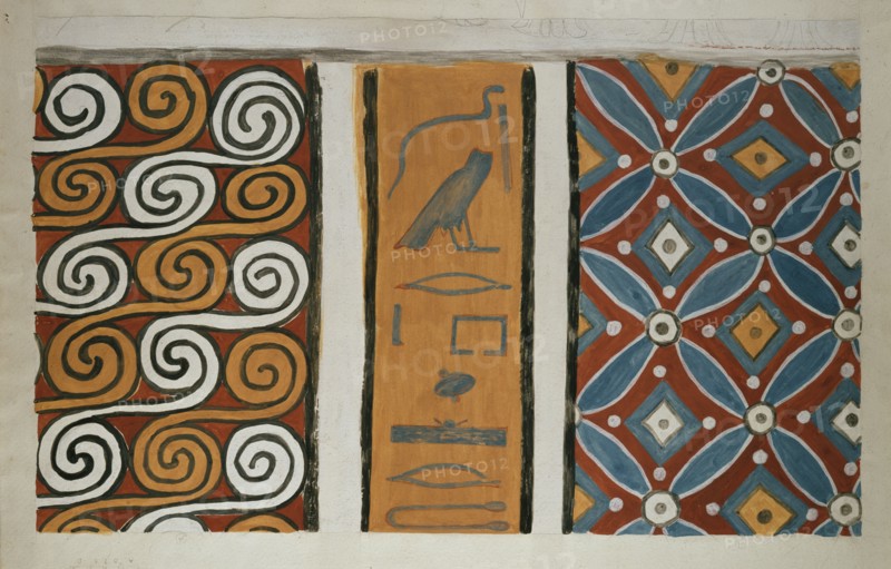 Copy of wall painting from private tomb 82 of Amenemhet, Thebes (I, 1, 163-167), 20th century. Artist: Anna (Nina) Macpherson Davies.