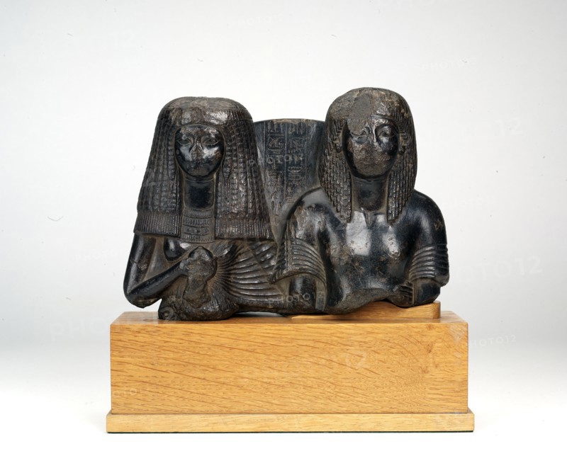 Steatite pair statue of the royal scribe and officer Huy and his wife Nay, XVIIIth Dynasty (c1540-c1 Artist: Unknown.