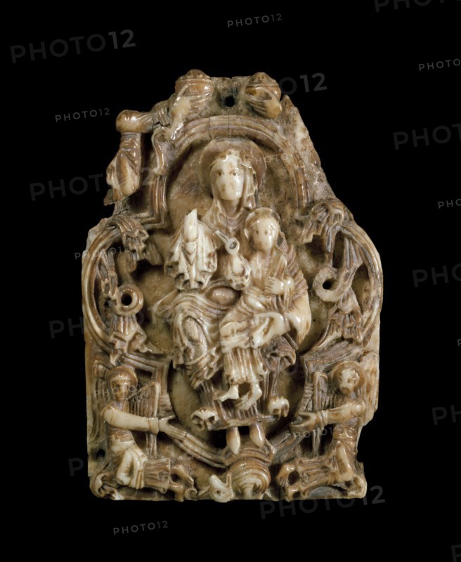Relief (Virgin and Child), Anglo-Saxon Period, (400-1066). Artist: Unknown.